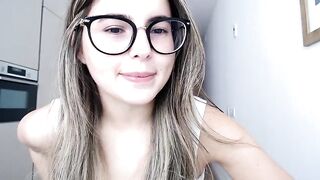 Playnofuckinggames girl with glasses takes off her t-shirt and shows her tight tits 2021-05-19