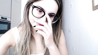 Playnofuckinggames girl with glasses takes off her t-shirt and shows her tight tits 2021-05-19