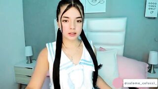 Pavlovacolucci horny schoolgirl takes off her panties and jerks off her thick clit 2021-05-20