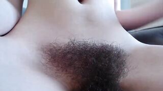 Psychegirl cutie touches her tight tits and shows her hairy pussy 2021-06-06