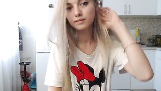 Brilliantvictoria long-haired blonde wanted to masturbate pussy in the kitchen 2021-06-18