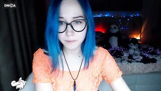 Blue mooncat doll with dark-blue hairs naked her mouth-watering titty 2019-10-16