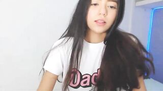 Hanna costello teen brunette in white t-shirt plays with her small tits and cums from dildo in her pussy 2019-10-17 22:34