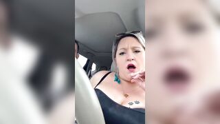 Sexyglam mature fat woman jerks off her cunt in a car 2019-10-19