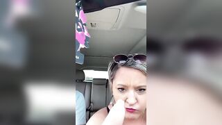 Sexyglam mature fat woman jerks off her cunt in a car 2019-10-19