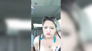 Sexyglam mature fat woman jerks off her cunt in a car 2019-10-19