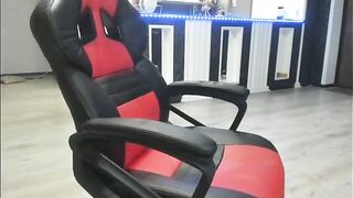 Mysat skinny naked teen with small breasts gently rubs her shaved cunt on a chair 2021-07-23 13:20