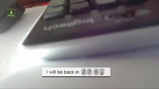 Maisienaked young blonde slowly picks up her tank top and touches her tits 2019-02-07