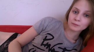 Mariastill blonde cutie put her hand in black panties and masturbates 2019-03-26