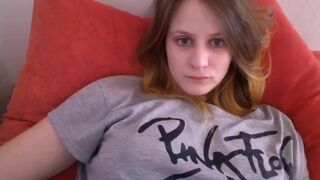 Mariastill blonde cutie put her hand in black panties and masturbates 2019-03-26