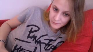 Mariastill blonde cutie put her hand in black panties and masturbates 2019-03-26