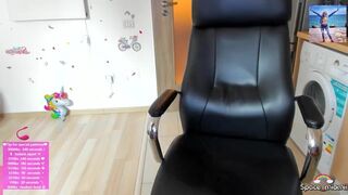 Space miamii blonde in glasses slaps her shaven vagina 2019-05-07