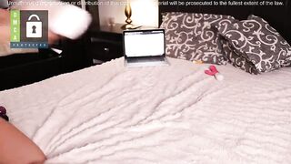 Nikkimagic horny babe in stockings masturbates her smooth pussy with two vibrators on the bed 2019-05-08 21:09