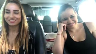 Charlottebaby two beauties shake their delicious boobs in the car 2019-05-11