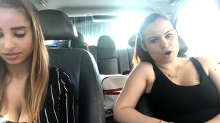 Charlottebaby two beauties shake their delicious boobs in the car 2019-05-11
